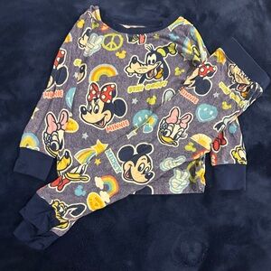 Little Sleepies Disney Mickey and Friends 2 piece PJs 12-18 mos